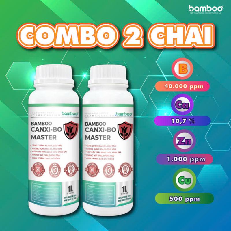 [2 CHAI] CANXI-BO MASTER - PHÂN BÓN LÁ TĂNG RA HOA ĐẬU QUẢ - CHỐNG RỤNG TRÁI - CHAI 1L