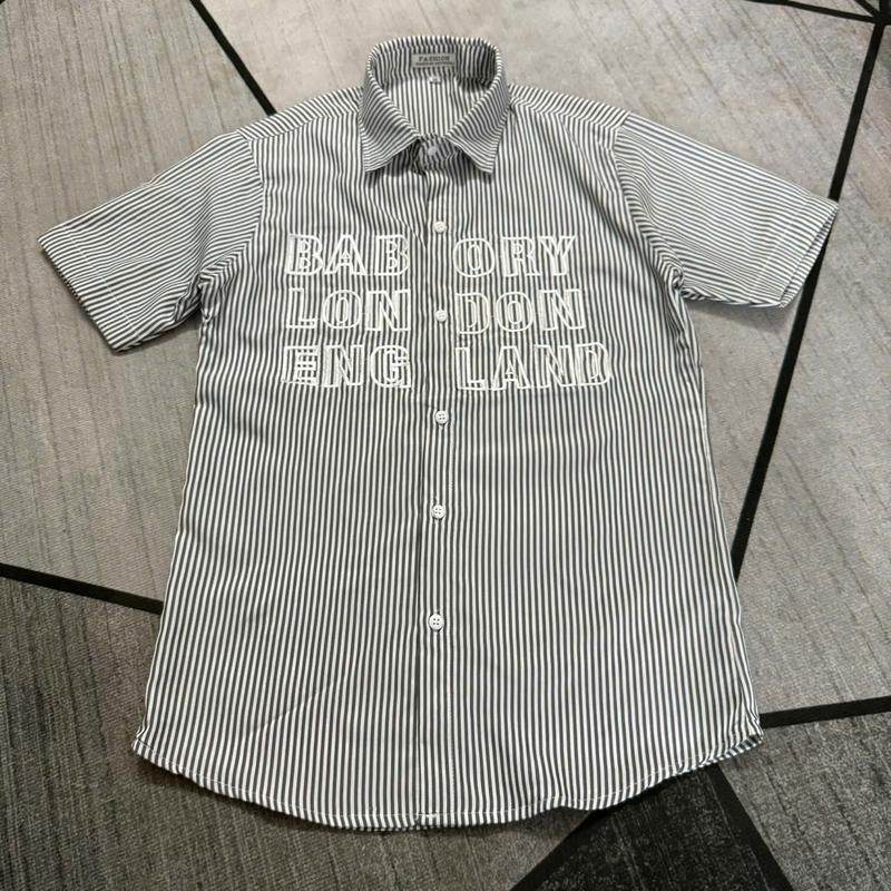 Áo Sơ Mi Nam Tay Ngắn Vải cotton phối thêu BAB ORY Dày Dặn Form Đứng Boy Phố ST MEN STORE Menswear Shirt Có Cổ ...không.4 navy blue ... hàn quốđ