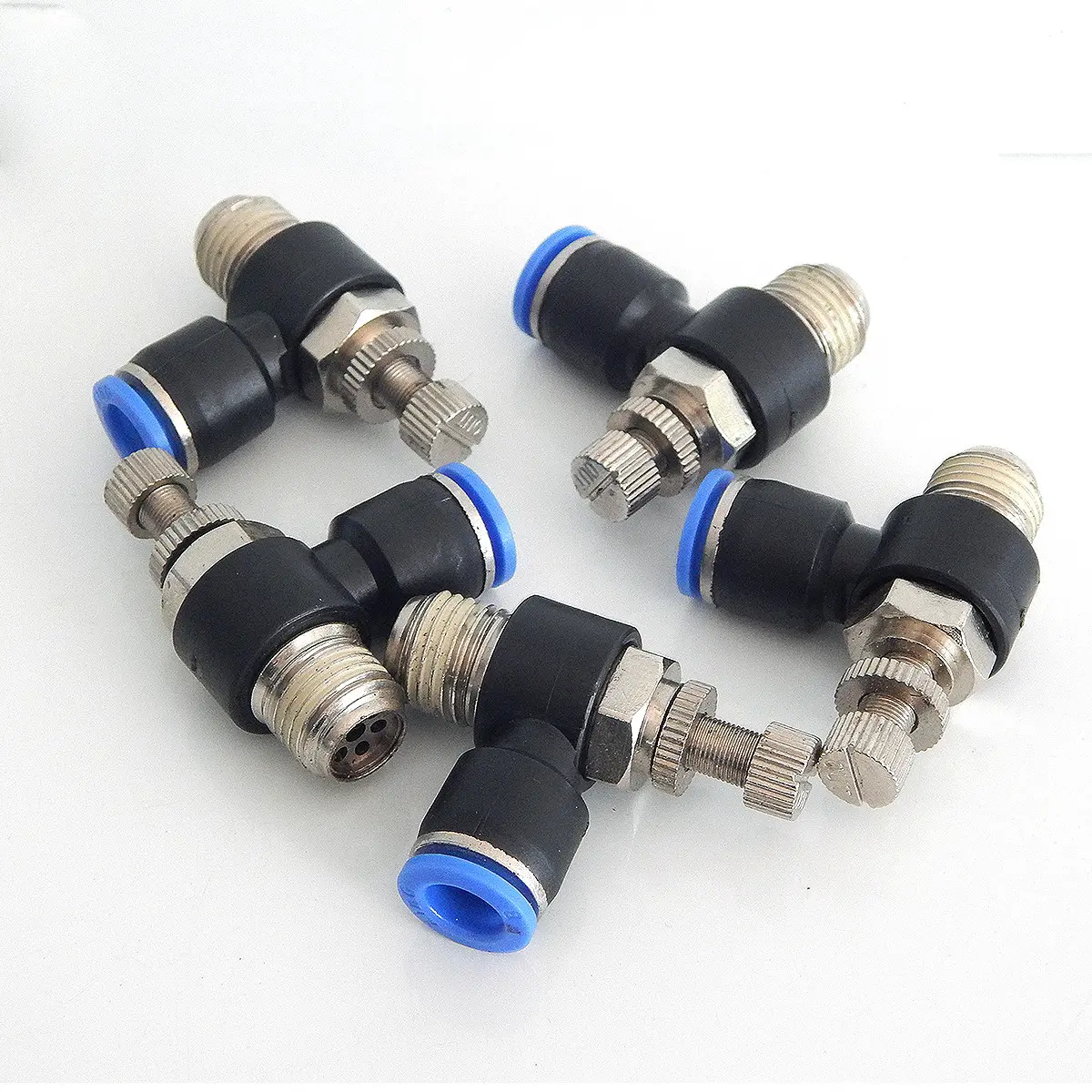 Van tiết lưu 1 đầu ống 1 đầu ren SL, van tiết lưu 1 chiều SL, van tiết lưu khí nén SL