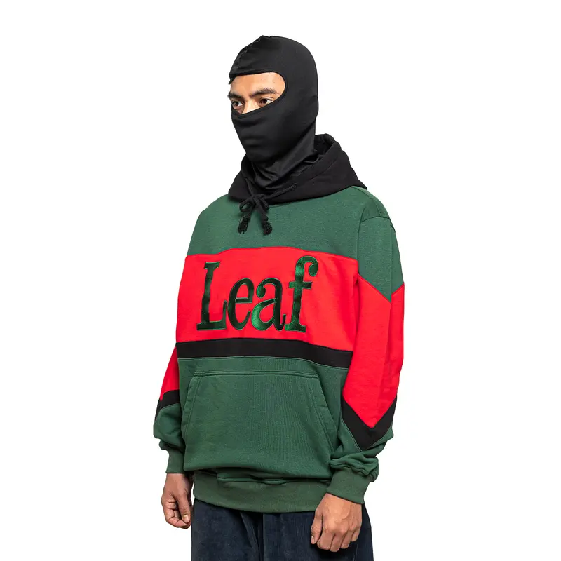 LEAF Typo Green/Red/Black Hoodie 1