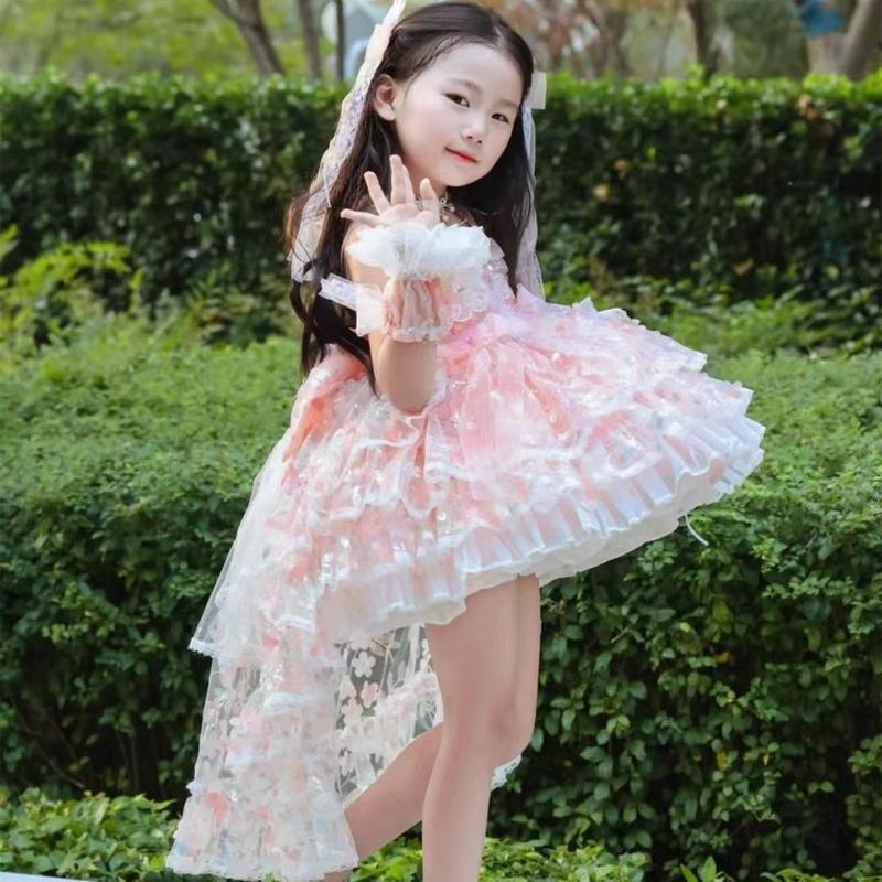 Váy Công Chúa Thời Trang, Dopamine, Váy Lolita Bé Gái Mới, Đuôi Lớn, Thích Hợp Cho Sinh Nhật Và Biểu Diễn Ngày Của Trẻ Em, Thời Trang, Dễ Phối Đồ, Cá Tính, 7678 3