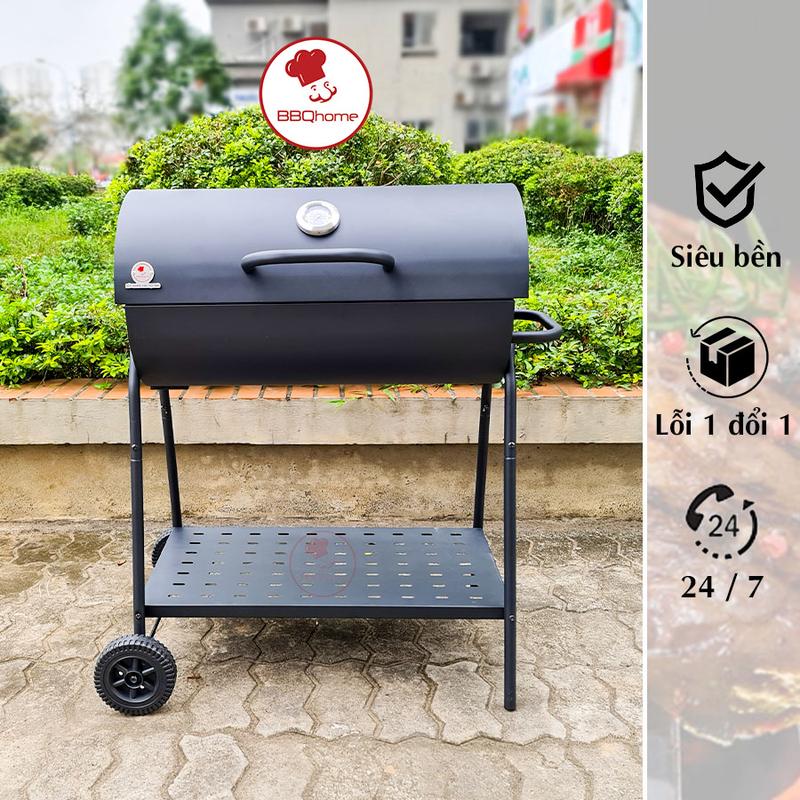 Bếp nướng than hoa ngoài trời BBQ Home cao cấp 921 (Lò quay model 90)