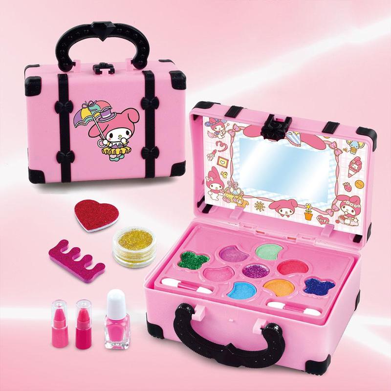 Product Introduction of Girls Cosmetics Makeup Pretend Toy Kit Portable Make Up Washable Play Makeup Toys For Children Kids  Gift Toys 16