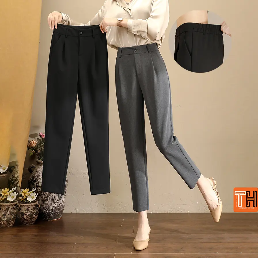 Quần tây baggy nữ lưng cao thun sau dáng công sở thanh lịch hiện đại - 231 Women PantsHOT