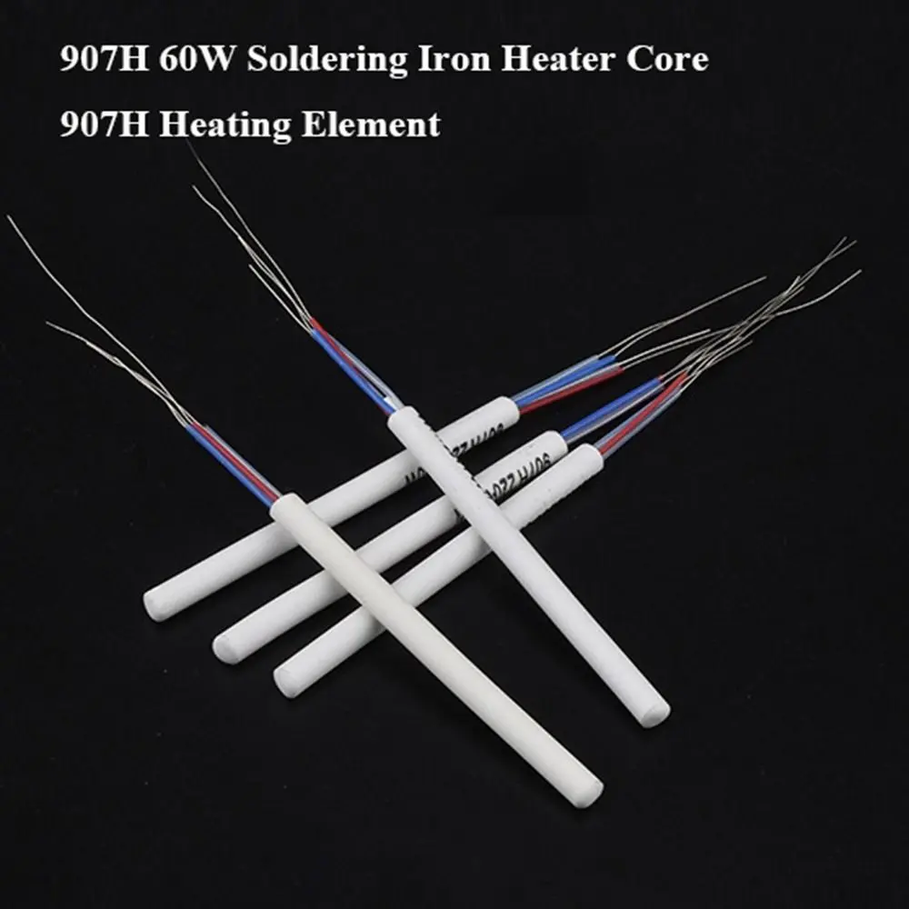 Núm Nhiệt Lõi Sắt Hàn, Mới, 907H, 60W, 200-480 ℃, 230 / 110V, Bộ Chuyển Đổi 4 Dây Gốm, 907H, Nguyên Tắc Sưởi