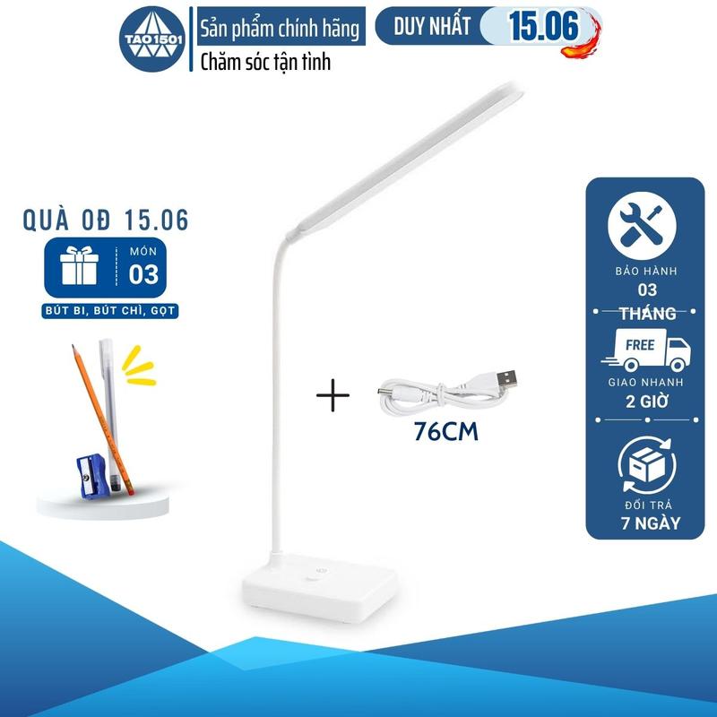 Đèn Học Để Bàn, Đèn Bàn Học Tích Điện Thông Minh, Đèn Bàn Học Bóng LED Chống Cận Thị Cảm Ứng 3 Màu - Có Kèm Dây Sạc đèn  hỗ