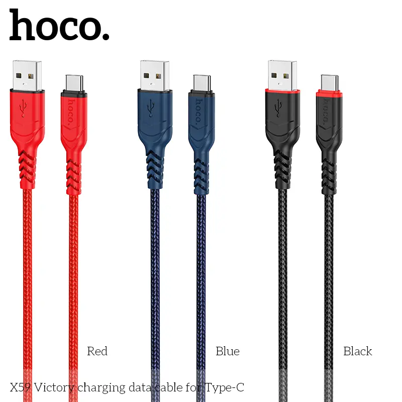 Dây sạc Cáp sạc Nhanh HOCO X59 cho Android TYPE C Dây Dù 3A 5