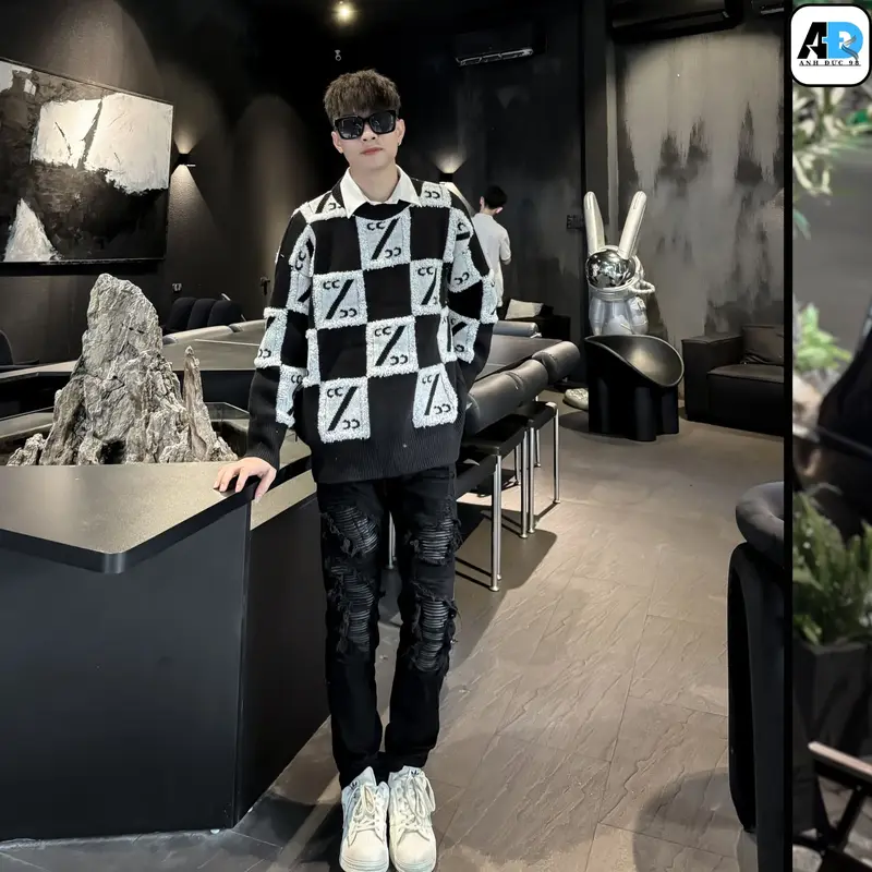 [AĐ] Áo len caro cc dệt xù nam nữ boypho 2024 0