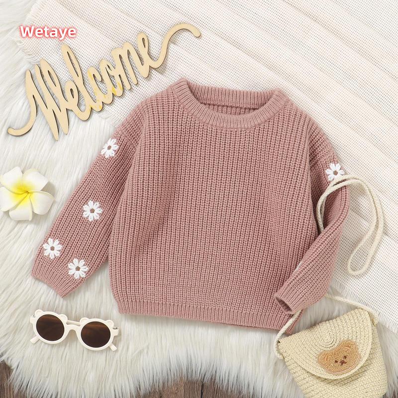 Product Introduction of Newborn Girl Sweater Casual Floral Embroidery Warm Knitted Long Sleeves Pullover Infant Knitwear for Toddler 39
