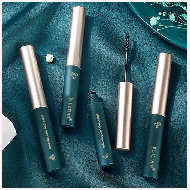 BLUETHIN-Mascara làm cong mi, chống nhòe, không thấm nước, mỏng, chải mi, kéo dài mi, lâu trôi 1
