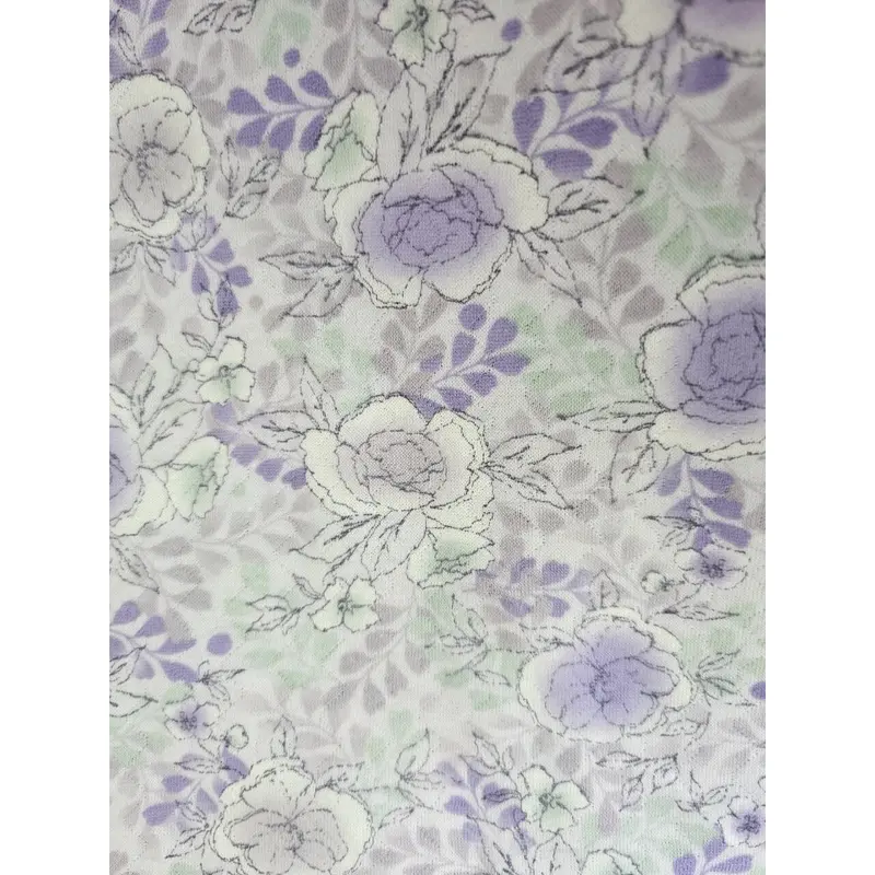 Vải thun cotton hoa,  hoa văn màu sắc trang nhã, thấm hút tốt, phù hợp may cho trẻ em, đồ bộ mặc nhà 1