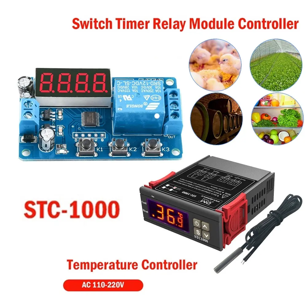 STC1000 Temperature Incubator Relay Module Switch Trigger Time Delay ...