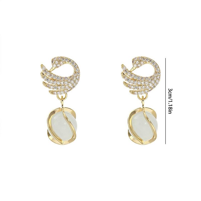 Product Introduction of Bông Tai Thả Hình Thiên Nga, Lấp Lánh, Dành Cho Phụ Nữ Và Trẻ Em Gái, Thời Trang, Tinh Tế, Ngọt Ngào Và Thanh Lịch Voi 23