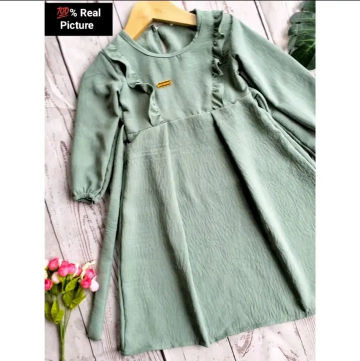 Gamis Anak Adiba/ Gamis anak crinckle air flow premium/Gamis anak 1-9tahun/Gamis anak terbaru 2023 4
