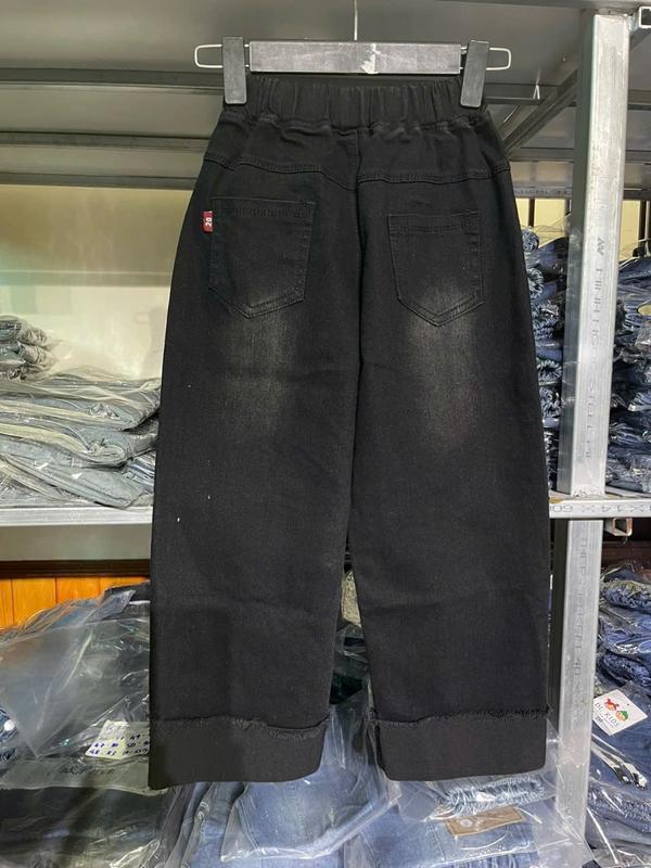 Quần jean A29 cho bé gái co giãn 4 chiều, size từ 20-60kg, dài quần 70-94cm, nơ ống suông, giá 125k 4