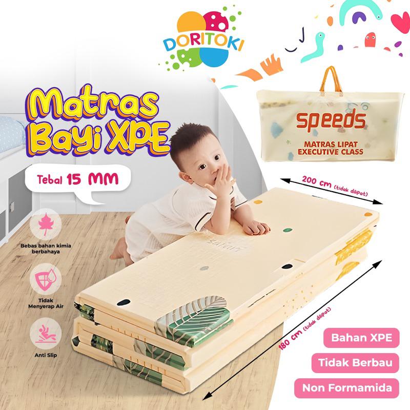 Doritoki SNI Matras Bayi 180x200x1cm Playmat Bayi Karpet Lipat Anak/Bayi Polos Tikar Lipat 1