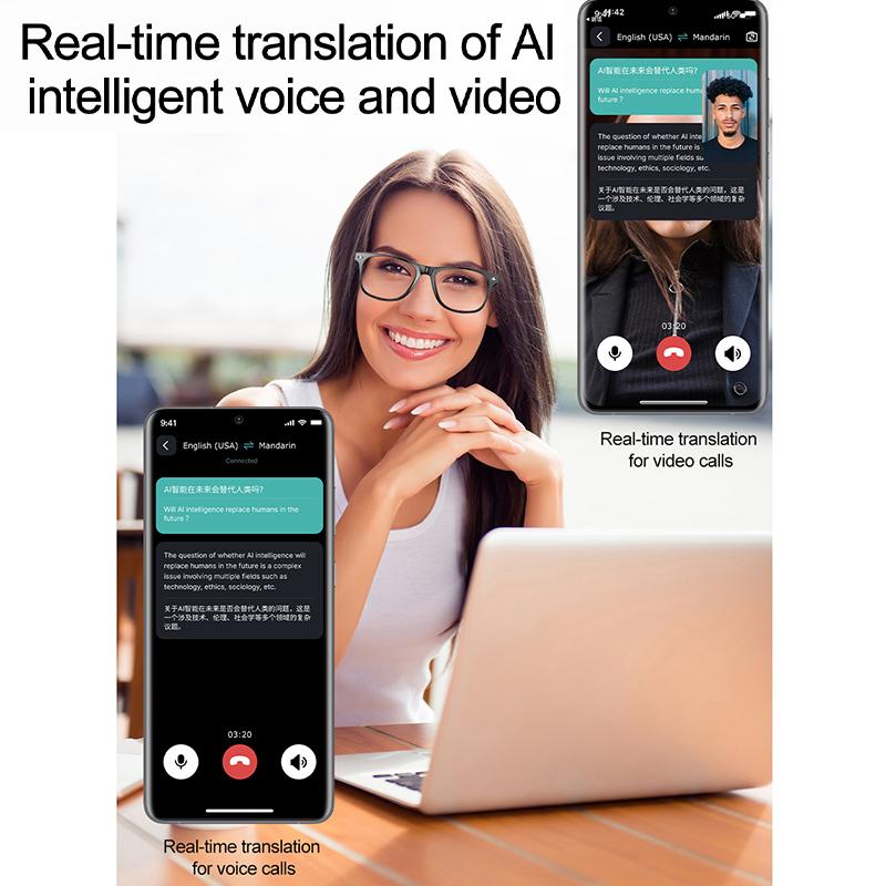 LIGE New Smart Glasses AI Intelligent Real-time Translation Bluetooth Sunglasses Outdoor Sport Earphone Calling Music Eyeglasses - Image 5