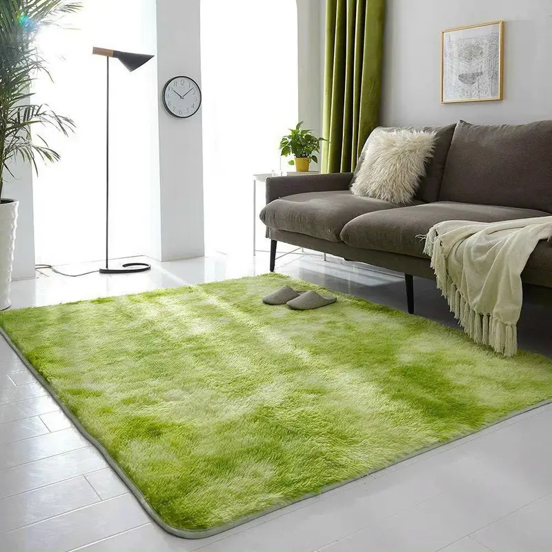 Thảm lông trải sàn kích thước 1m6x2m màu xanh dương 2