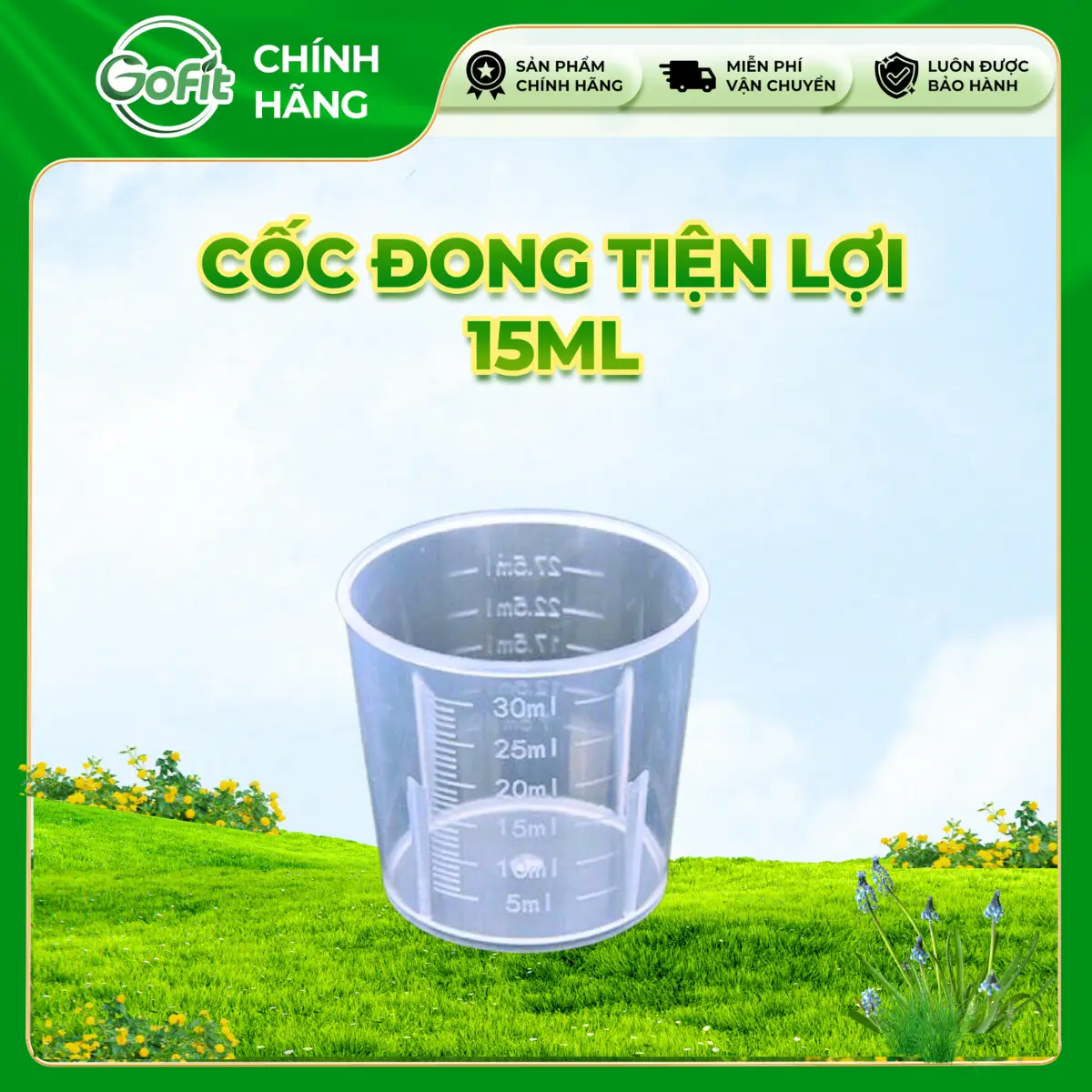 Cốc Đong Giấm Táo Chia Vạch Chính Xác 5ml, 10ml, 15ml.