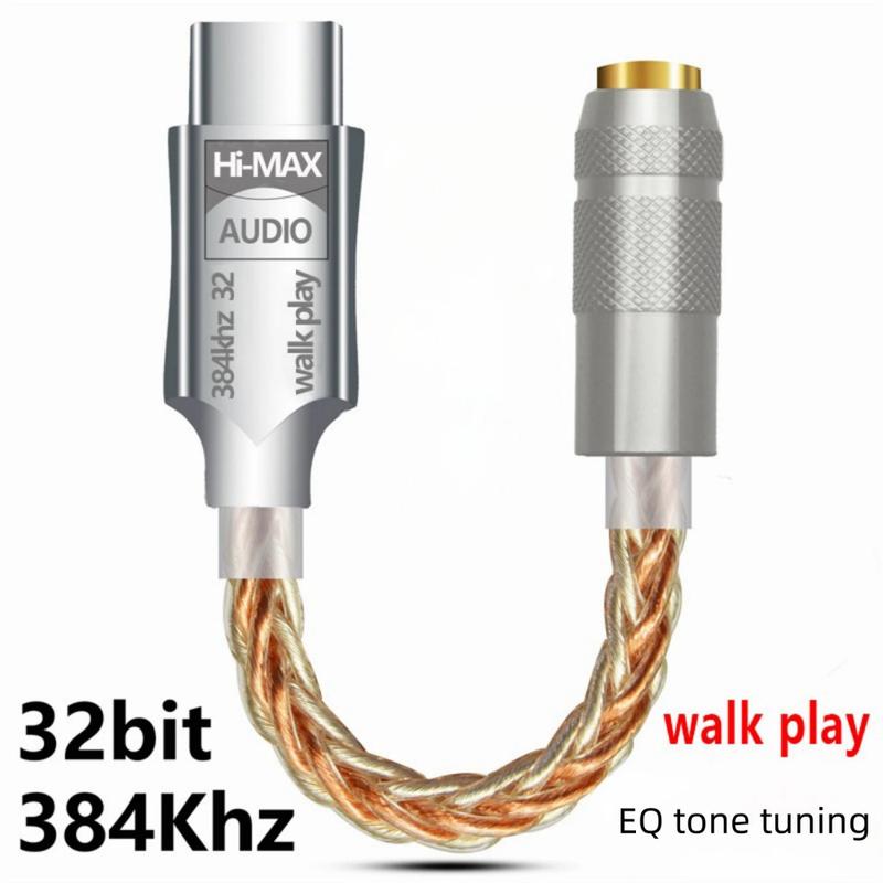 Product Introduction of USB Type C to 3.5mm DAC Dongle walk play Hi-max support EQ HiFi portable digital audio decoding amp DAC type-c mini dac usb c 12