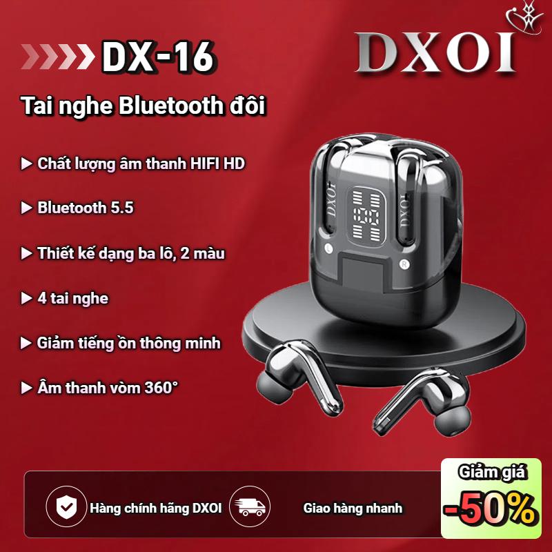 [COD] Tai nghe Bluetooth Dx16, Hàng mới, Dành cho các cặp đôi, 4 cặp Màn hình kỹ thuật số Cảm ứng, Không dây, Thể thao, Chống nước, Tws5.5, 4 tai nghe, Ngăn sạc bảo vệ, Cáp sạc, Hộp đựng miễn phí, Tai nghe nhạc