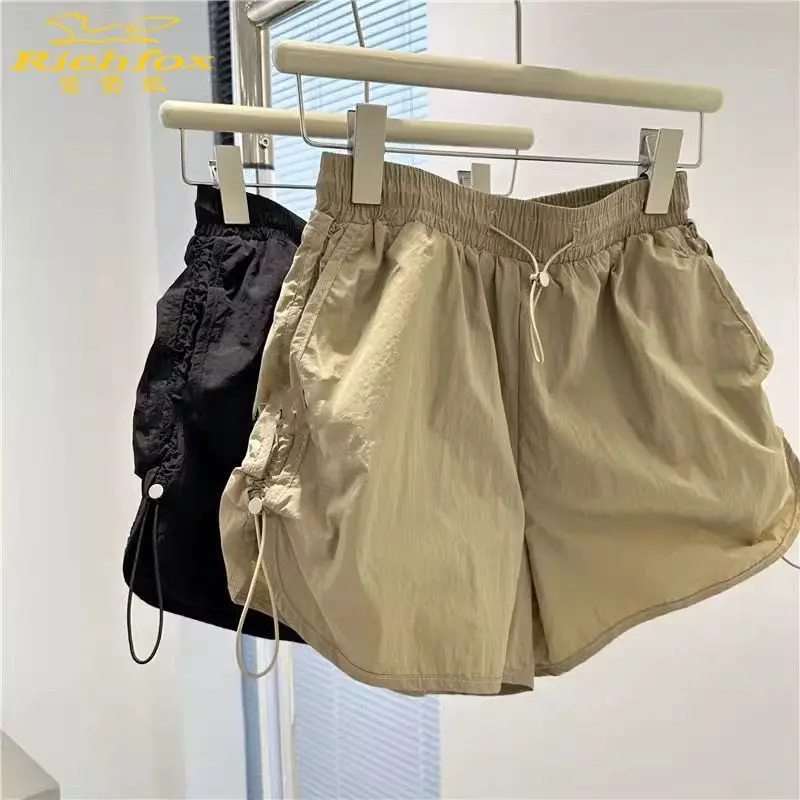 OOTD-parachute shorts pleated straps quick dry slim fit casual pants
