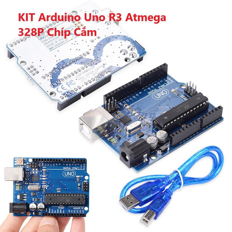 KIT Arduino Uno R3 Atmega 328P Chíp Cắm, Chíp Dán Có Kèm Dây - TikTok ...