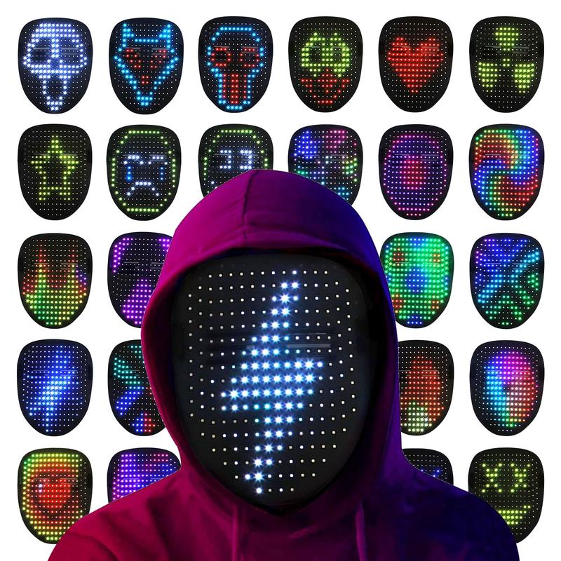 LED Mask with Gesture Sensing,Halloween Costumes for Kids Men Women ...