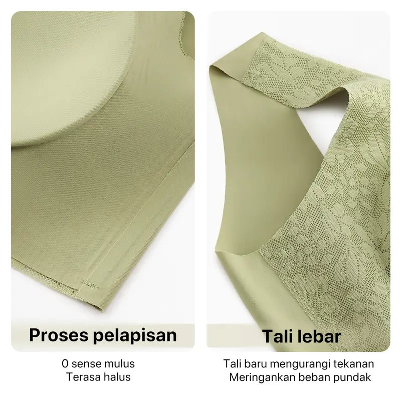 GRENEY L.W.L Bra Rompi Renda Pakaian Dalam Wanita Tipis Push Up Bh Sport Tanpa Kawat Kancing Depan Busa-89697 4