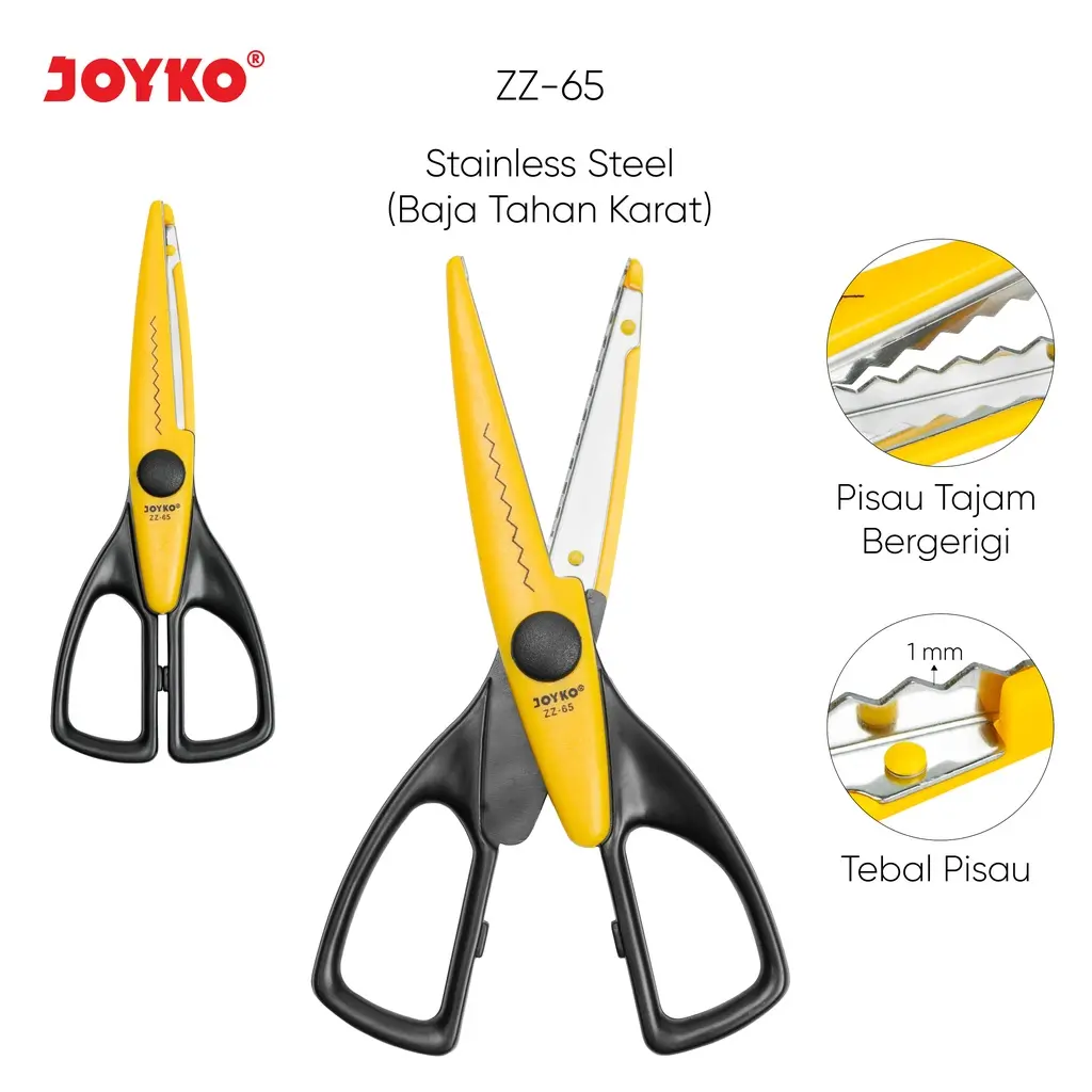 GUNTING SCISSORS JOYKO ZZ-65 | GUNTING GERIGI | GUNTING ZIGZAG