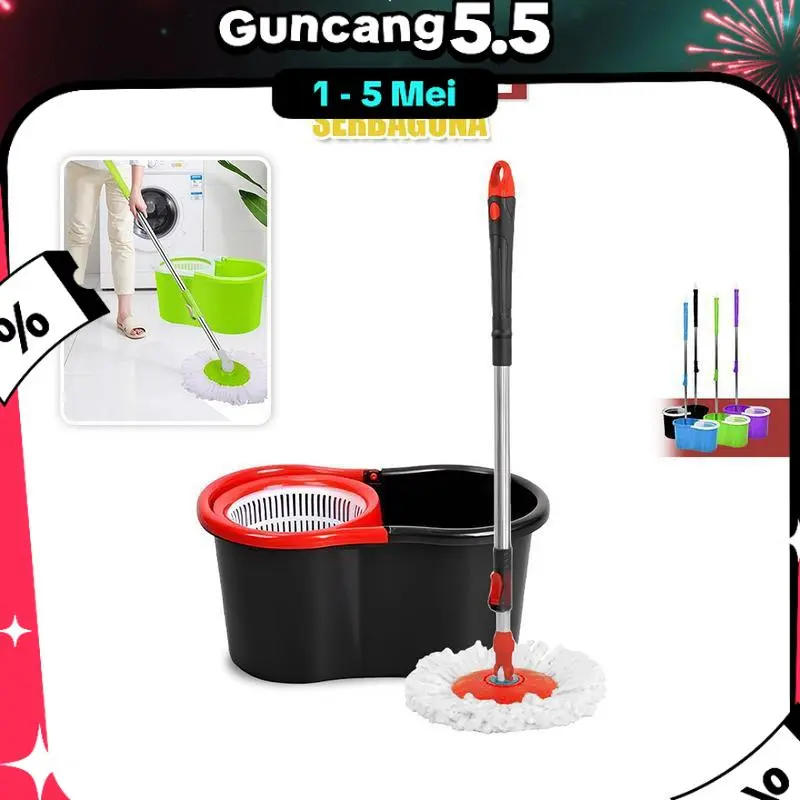 Alat Pel Lantai Besar Super Mop Otomatis Spin Mop Magic dan Ember Pembersih Lantai Terbaru Perlengkapan Rumah Tangga