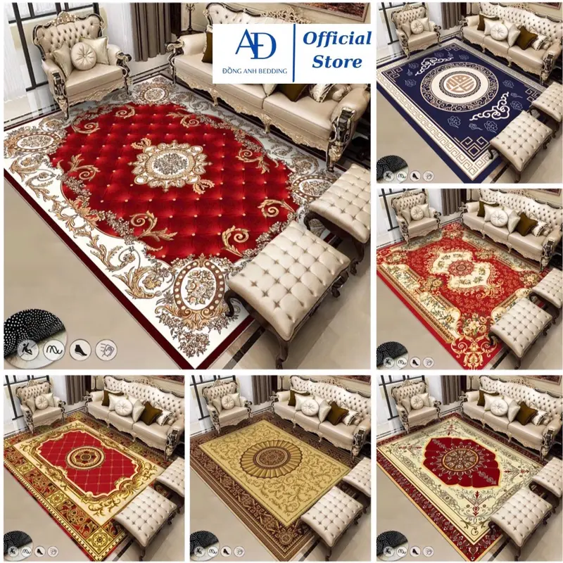 Thảm Trải Sàn Kích Thước To 2M x 3M Đồng Anh Bedding Hoạ Tiết Sang Trọng Trải Phòng Khách Phòng Ngủ Phòng Thờ 0