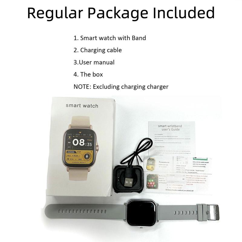 Multifunctional Smart Watch, Fashion Digital Watch with Heart Rate Monitoring and Sleep Tracking, Sports Watch for Women & Men, Wearable 3