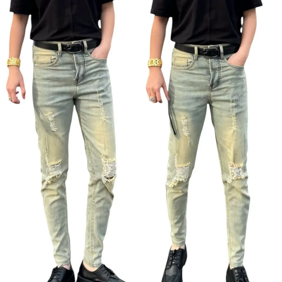 Có TúiQuần jean nam xanh dơ fom chuẩn vải mềm size 27-34 - Menswear - Pants