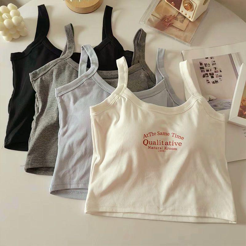 Áo Vest Hai Dây In Hình, Thiết Kế Cô Gái Nóng Bỏng Dễ Thương Và Gợi Cảm, Dành Cho Nữ, Có Thể Mặc Bên Trong Hoặc Mặc Ngoài, Có Đệm Ngực, Áo Sơ Mi Cơ Sở Bó Sát Không Tay Sành Điệu, Thích Hợp Cho Mùa Hè, Năm 2023, HK 1