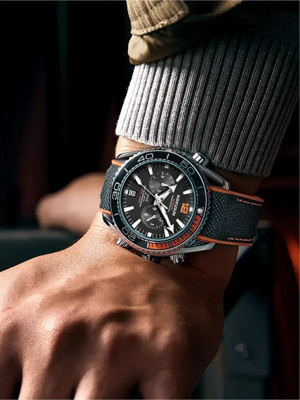 Men's Business Fashion Mechanical Watch, Casual Trendy Luminous Date Watch, Multifunctional Watch for Party, Daily Decor, Exquisite Watch for Birthday Gift with Box 5