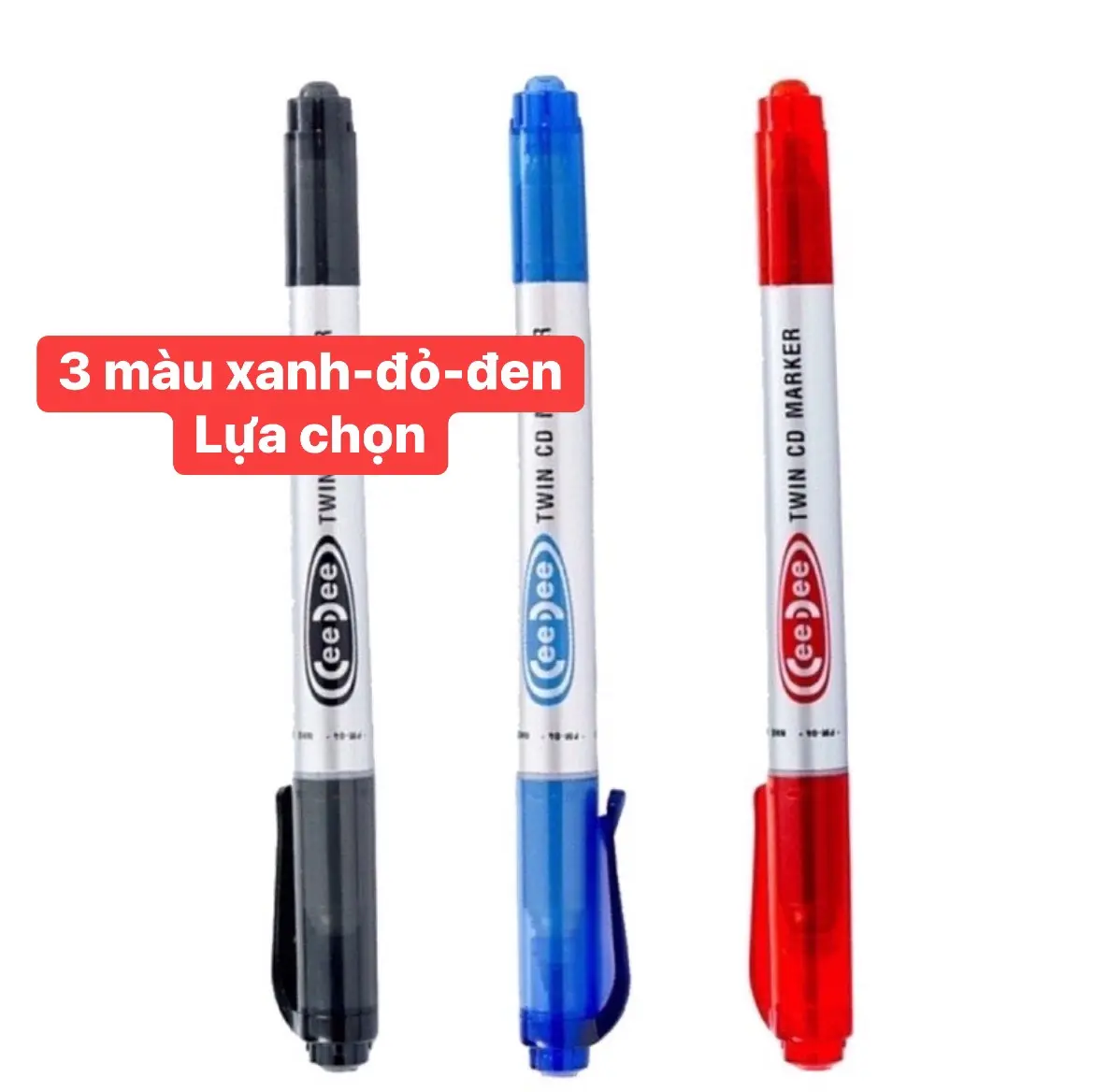Bút Dạ PM04 2 Đầu, Bút lông dầu 2 đầu PM04, (Hộp 10 Cây), Hàng chất lượng cao không độc hại