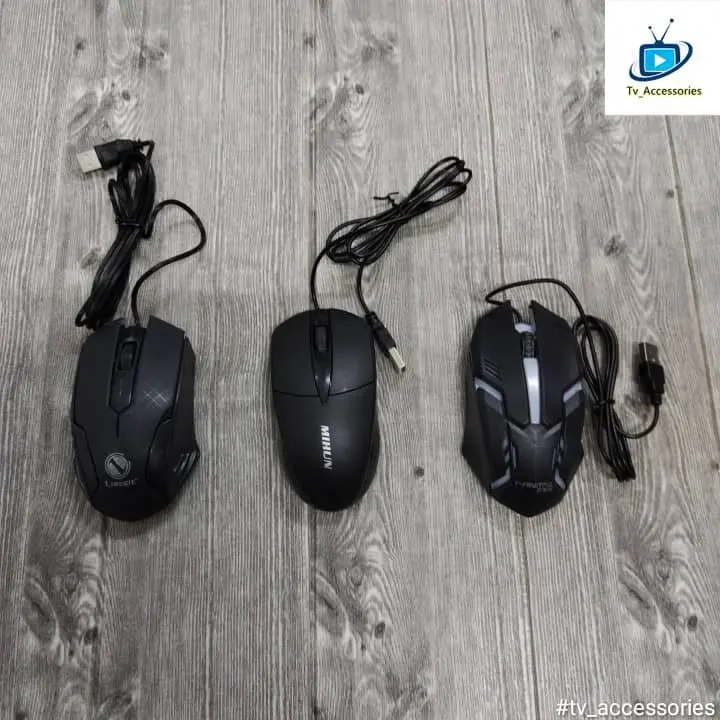 tetikus usb berwayar / tanpa wayar mouse usb wired / usb wireless / chargeable / battery connect to tv box usb port / television smart tv controlle Tv Aksesori televisyen parts