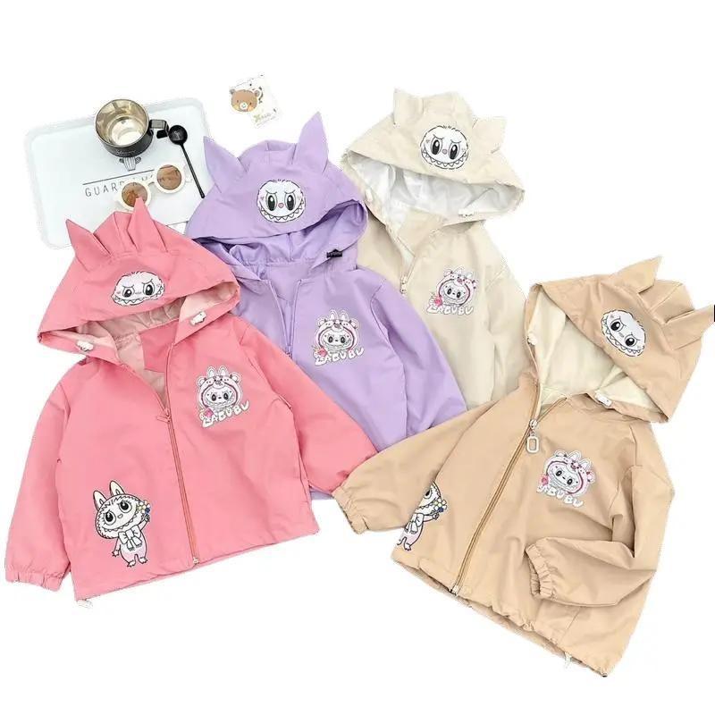  Áo khoác gió áo khoác mũ liền trẻ em họa tiết labubu CS428 cho bé trai bé gái 