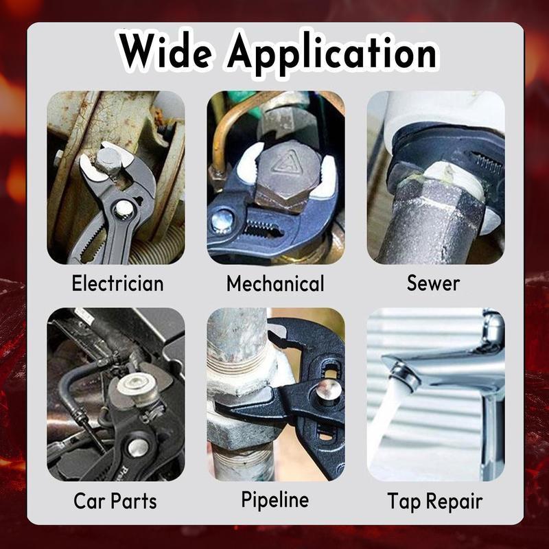 Quick Adjustment Water Pump Pliers, 1 Count Multifunctional Universal Pipe Wrench, Portable Maintenance Tool for Home Maintenance, Agricultural Machinery, Heavy Duty 8