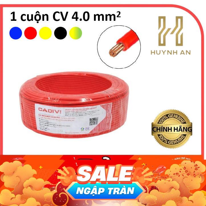 Cadivi dây điện Cadivi 4.0 đơn, 7 sợi cv 4.0 cuộn 100 mét