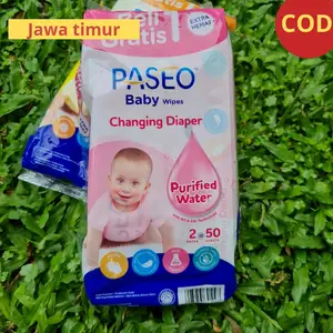6 pack tisu basah paseo 50 sheet(3 bundle) Tissue Wipes Bayi