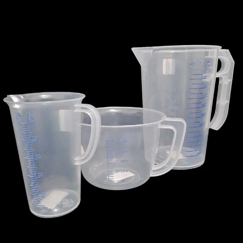 PROMO... 1 Paket Gelas Takar / Gelas Ukur Free Kuas Silicon / 250ml, 500ml, 1000ml Plastik Kitchenware Plastik Alat send okta Gelas Takar 1