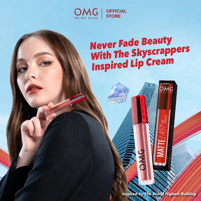 OMG OH MY GLAM Mattelast Lip Cream 25 Ruby 2.9 g  - Lip Cream Matte Dengan Warna Intense, Tahan Lama & Ringan 4