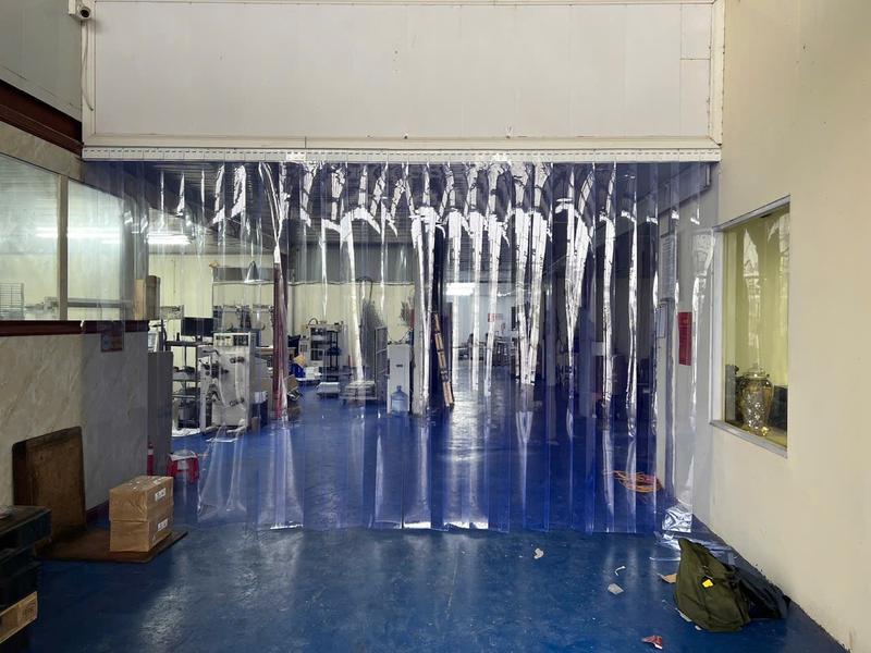 Rèm Nhựa Ngăn Lạnh Điều Hòa Chất Liệu PVC Màu Xanh 1