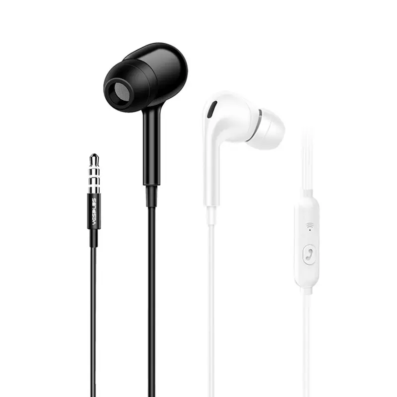 [ YESPLUS ] YS-125 ORIGINAL QUALITY PURE SOUND STEREO+MIC CALL HARGA TERJANGKAU Handsfree  Bass  Headsets Handset  Earphone Hitam Putih Headphones 0