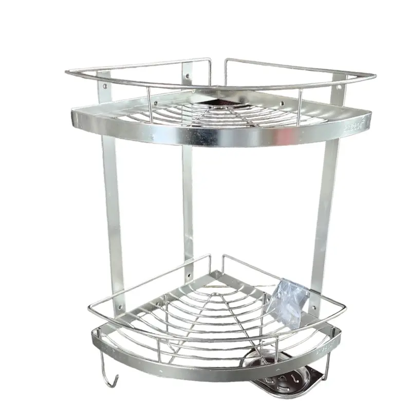 Kệ góc 20cm. 25cm 2 tầng XÀ BÔNG inox 304 phòng tắm 3