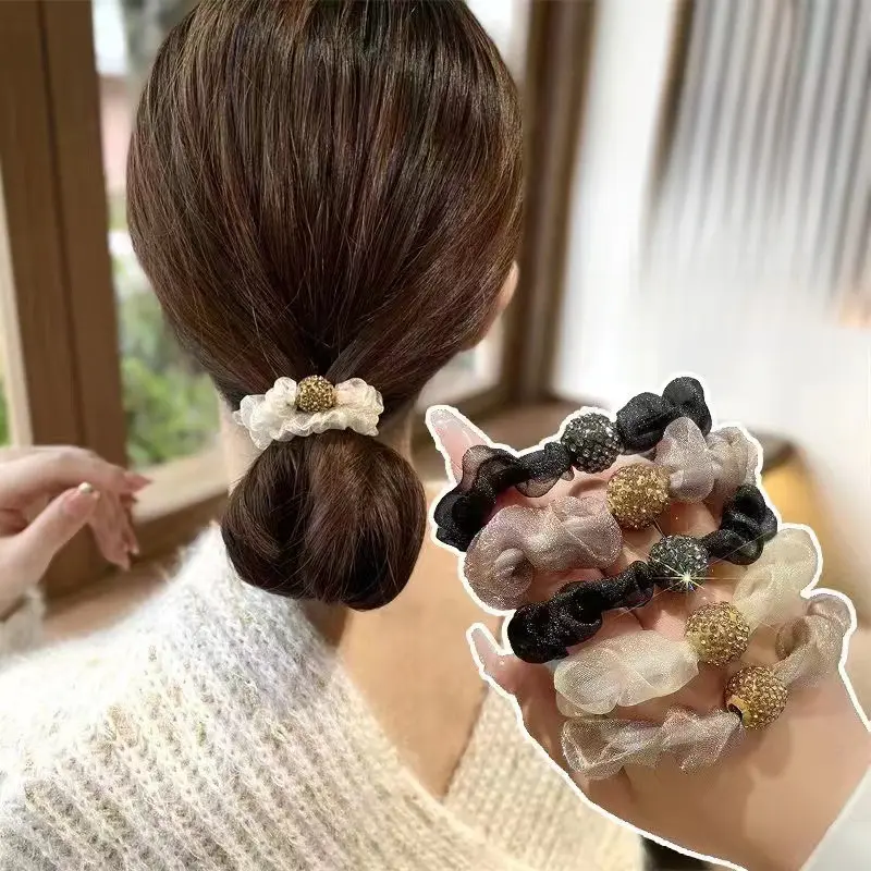 Scrunchie Dây Buộc Tóc, Dành Cho Nữ, Hàng Mới Về, Phong Cách Ins Đơn Giản, Dây Buộc Tóc Thanh Lịch, Phụ Kiện Tóc Co Giãn Đuôi Ngựa kẹp năm 2025
