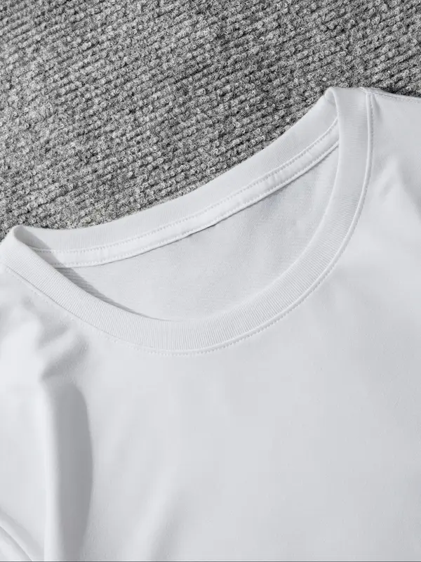 Women's Lemon Print Round Neck Tee, Casual Short Sleeve Crew Neck T-Shirt for Summer, Fashion Women's Top for Daily Wear 2