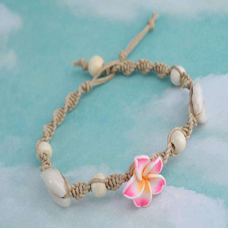 Product Introduction of Lắc Chân Bohemian, Dệt Tay, Đồ Gốm Mềm, Thiết Kế Hoa Và Vỏ Sò Biển, Thích Hợp Để Đồ Trang Trí Chân, Hàng Mới Về, Lý Tưởng Để Đi Biển Women Voi Kiềng trang  sức  cổ  trang fine  jewelry lắc  chân  chỉ  đỏ anklets lắc  chân  titan  không  gỉ 6